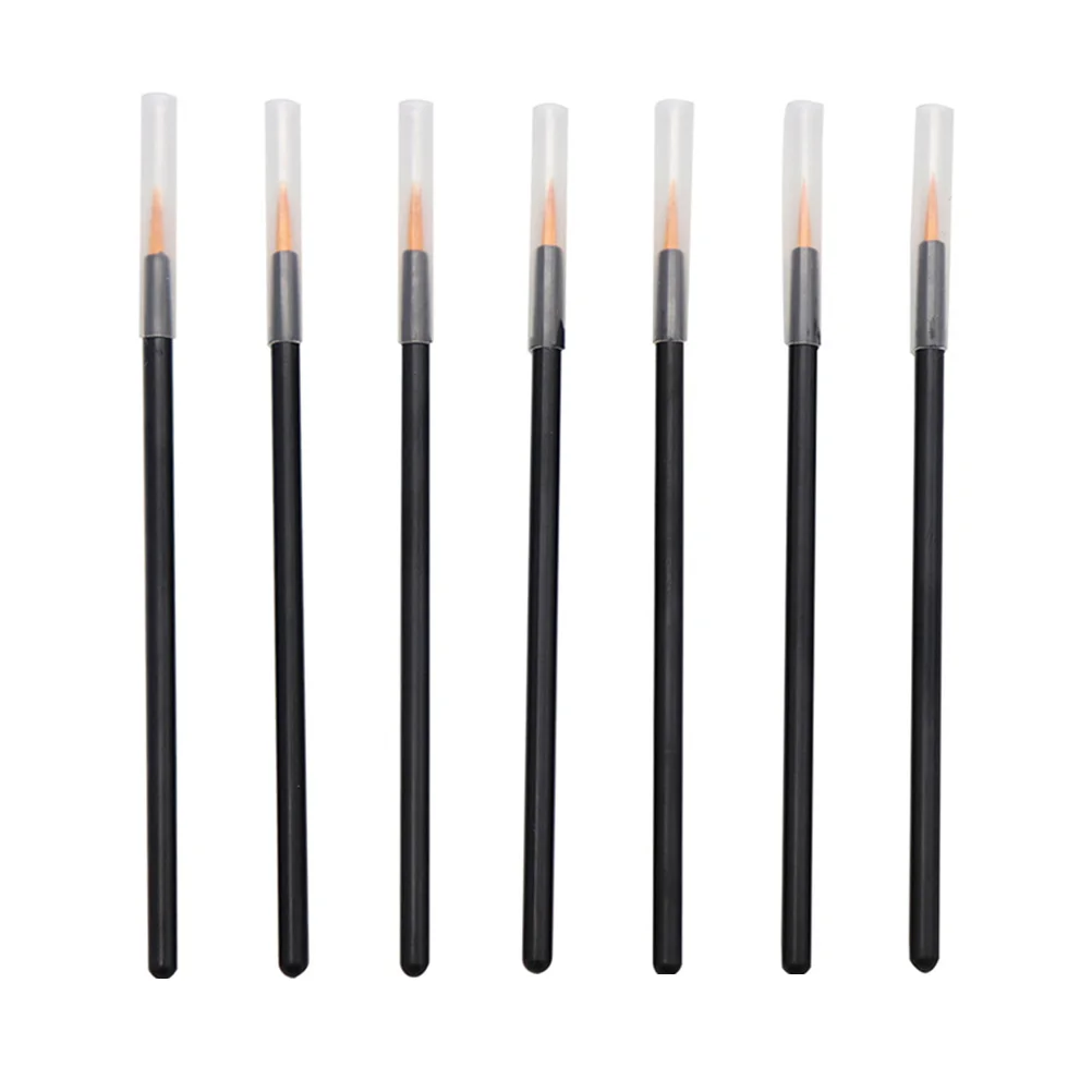 50pcs Disposable Slim Eyeliner Brush Eye Makeup Brush Applicator Makeup Wands Makeup Tool for Women (Black)