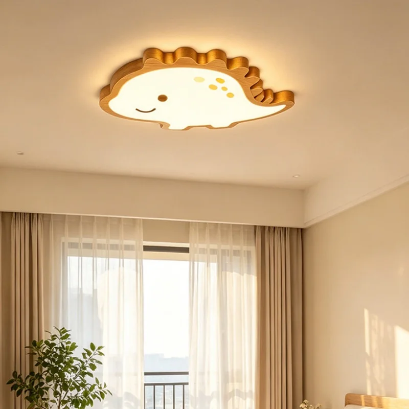 Simple Warm and Personalized Dinosaur Children's Room Ceiling Light LED Eye Protection Cartoon Cute Antique Style Study Light