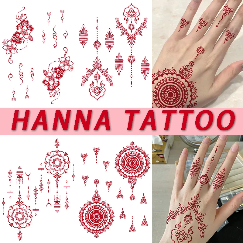 Pegatina de tatuaje temporal impermeable Hanna, realista, no reflectante, tatuaje falso, masculino y femenino, pegatina de tatuaje temporal, 1pc