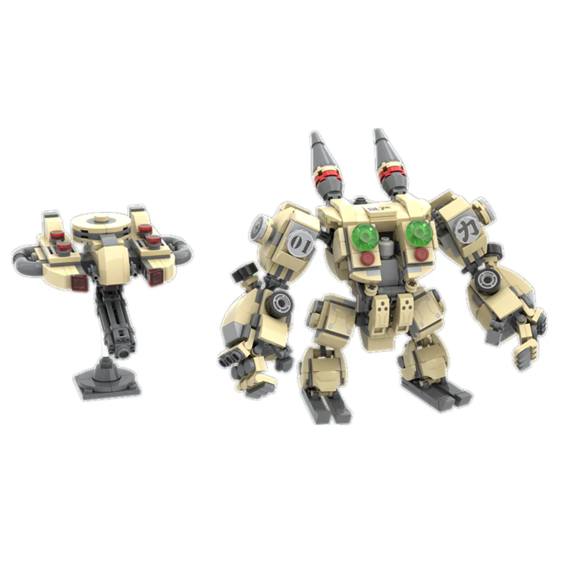 

15cm DIY STEM MOC Military Mecha Model Small Particle Building Blocks Toys 686 pieces