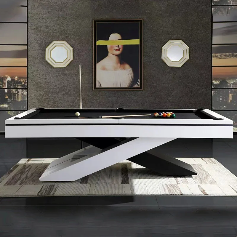 

Factory Direct Modern Luxury 7ft 8ft 9ft Solid Wood Snooker/Billiards Table Indoor Dining Pool Slate Rubber Mat Popular