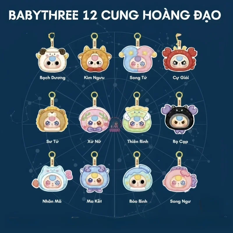 2024 In Stock New Genuine Blind Box Baby Three Twelve Constellation Series Handheld Trendy Play Vinyl Doll Girlfriend Birthday