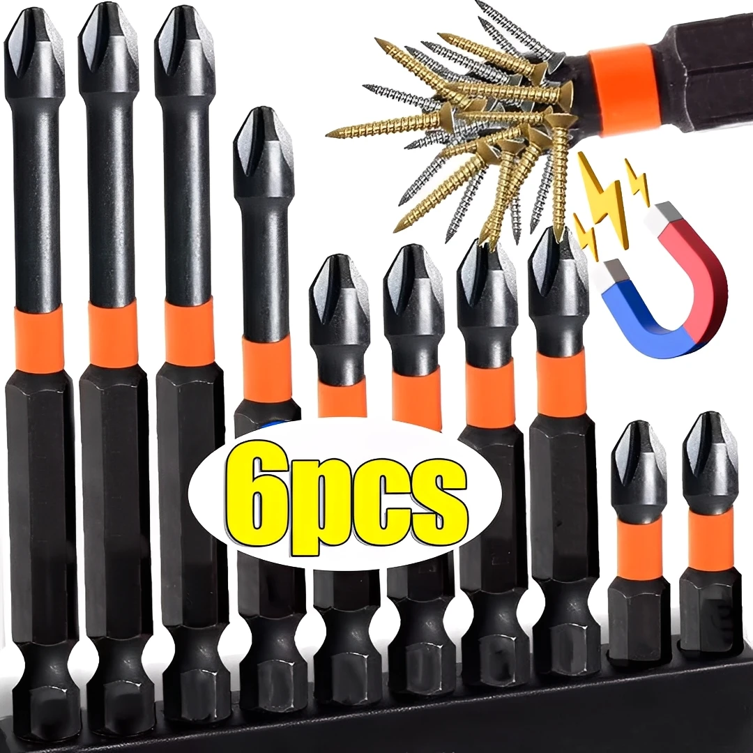 

6/1PCS Screwdriver Drill Bit Magnetic Phillips Electric Drill Head Screw Installation Disassembly Tool Driver DIY Bits Accessory