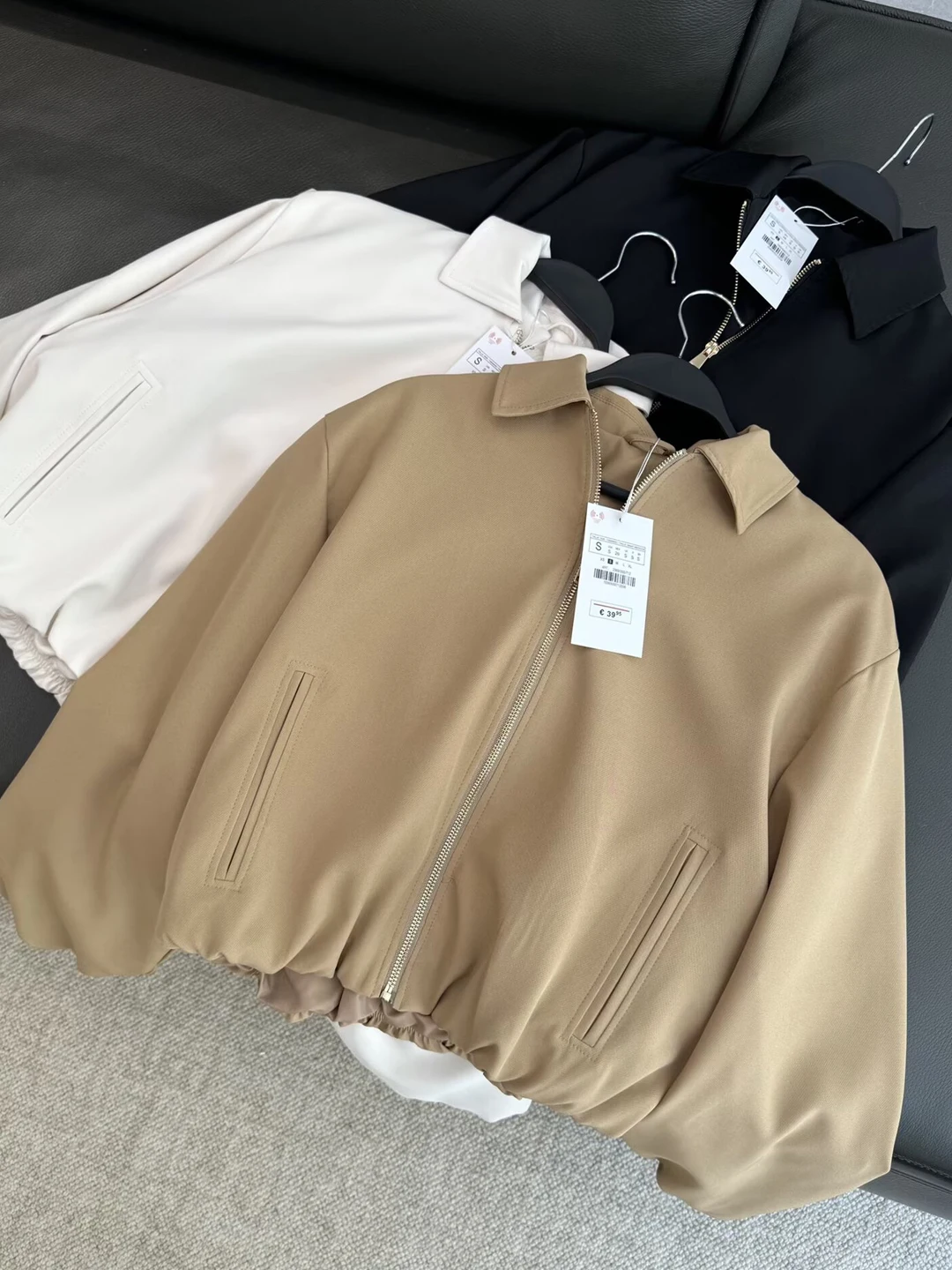 

Женское пальто цвета хаки на молнии, повседневное женское пальто, весенне-осеннее теплое пальто с воротником с клапаном, верхняя одежда для маленьких фигурок