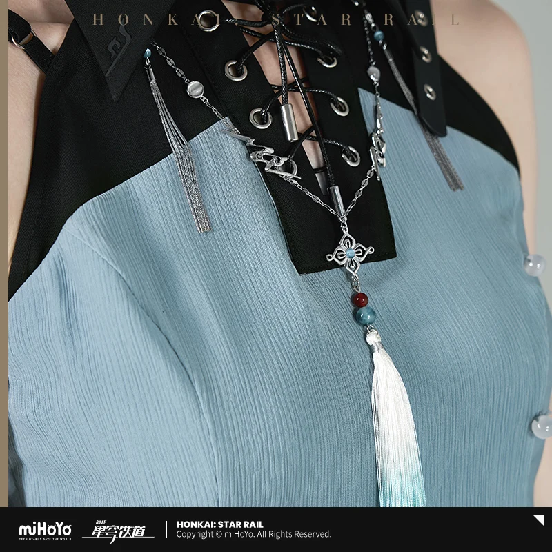 MiHoYo Honkai Star Rail Feixiao – éventail pliant officiel, collier à griffes de cheveux en métal, accessoires de Costume de Cosplay, cadeau pour Fan