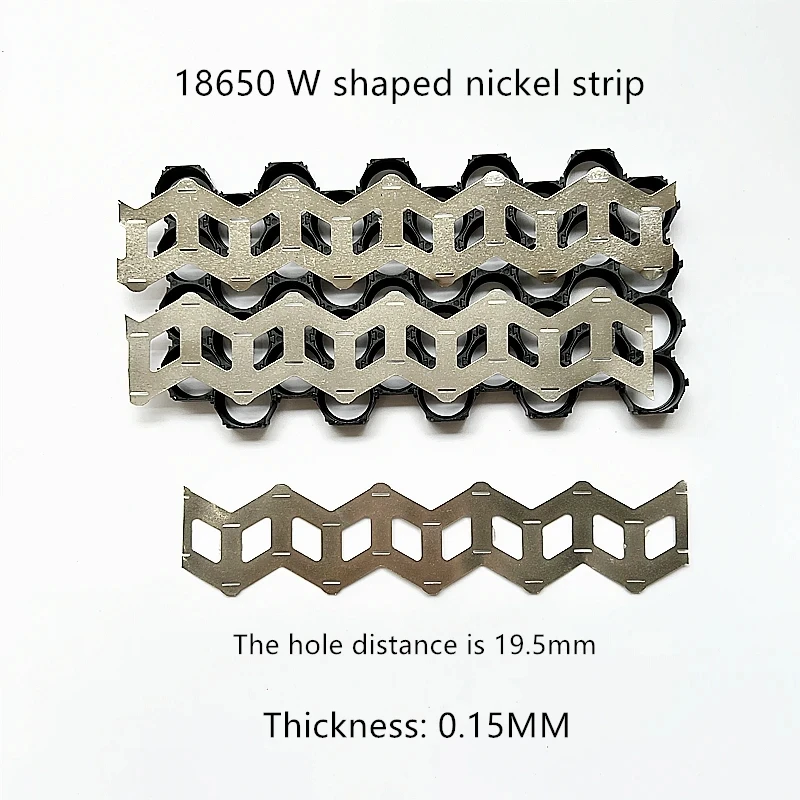 1Meter 18650 Nickel plated strip Center Distance 18.5/19.5mm Oblique W-type Nickel Sheet Spot Welding Lithium Batterys