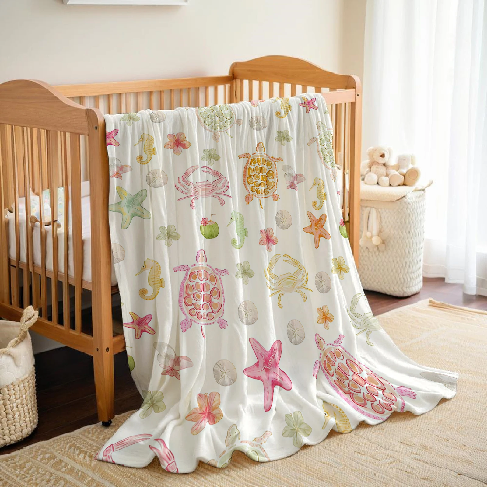 Pastelkleurige zeeschepsel car - Christmas Throw Blanket recensie en prijs