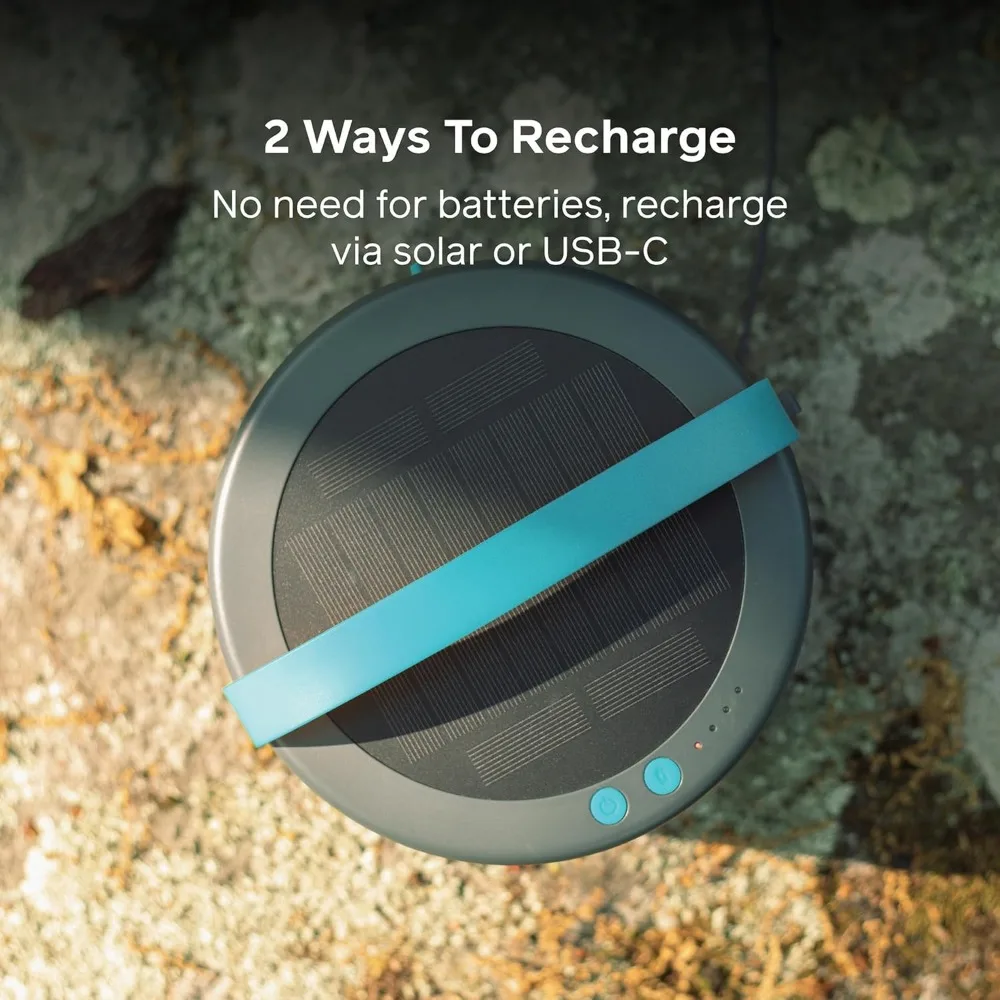 BioLite 44 Fuß solarbetriebene Lichterkette mit 20 langlebigen LED-Lampen in Warmweiß, wasserdichte Außenbeleuchtung mit USB-C-Licht