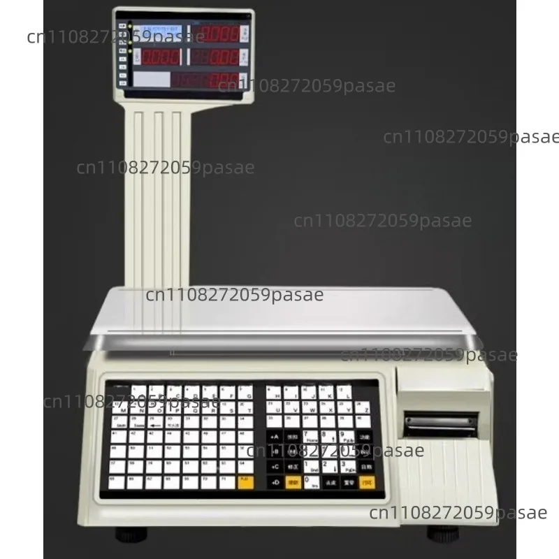 Electronic Scale, Barcode Scale, Supermarket Cash Register, All-in-One Weighing and Labeling Machine, Label Printer