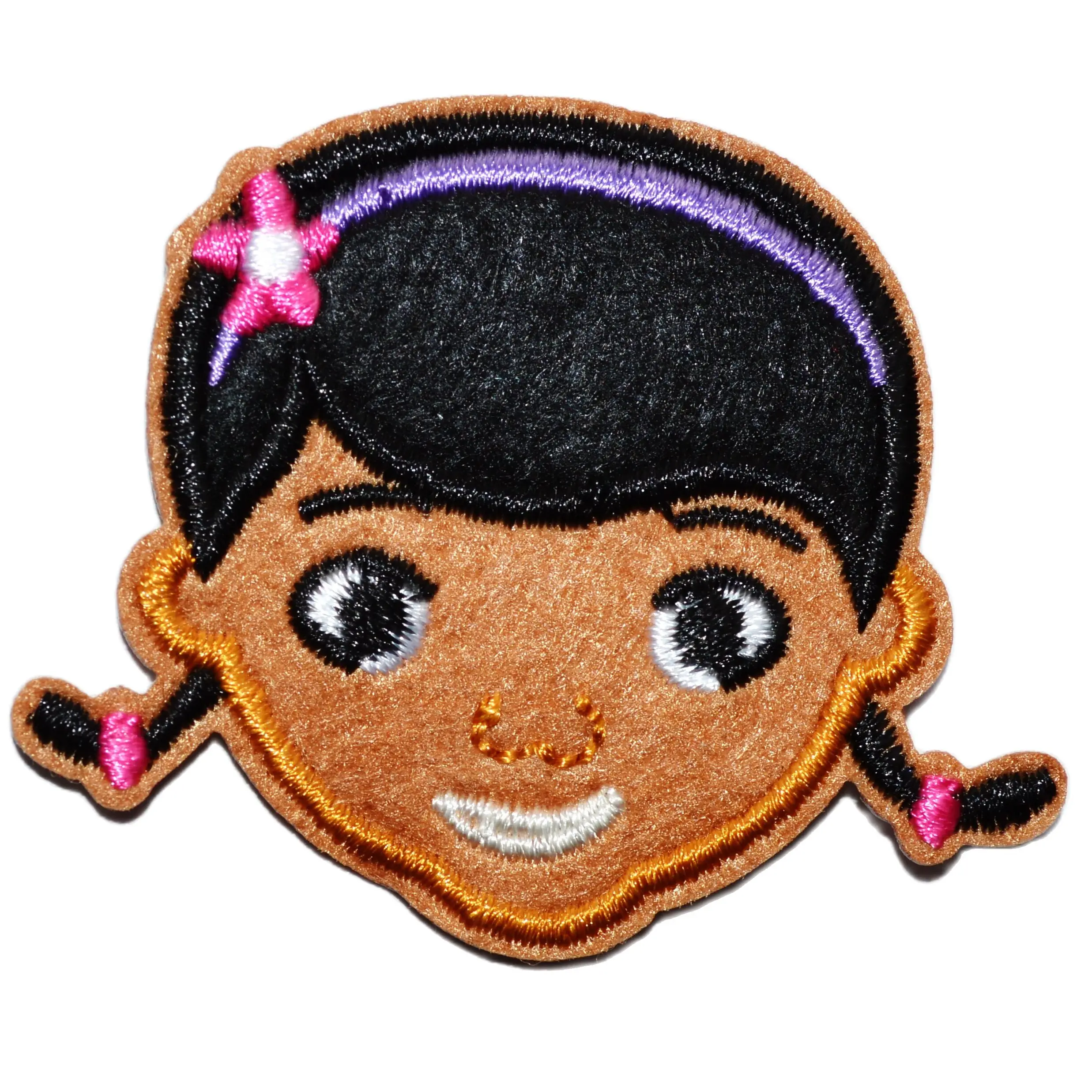 (5 pcs) Lovely Doc Doctor McStuffins Brown Face Iron On patches Shirt Hat Jean shoes Applique ( about 5.7*4.7 cm)