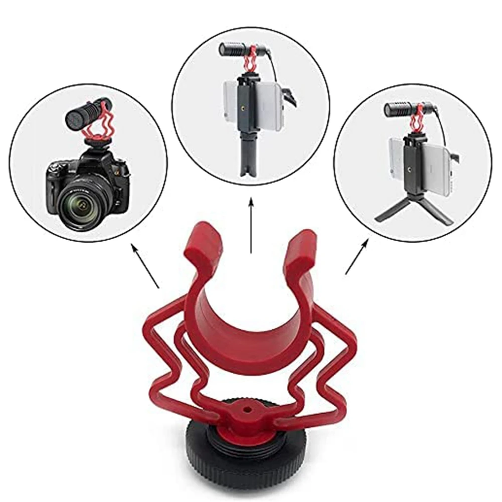 Adaptador de montaje de choque ondulado para micrófono Universal, soporte de micrófono de plástico de repuesto para By-mm1, 2 uds.