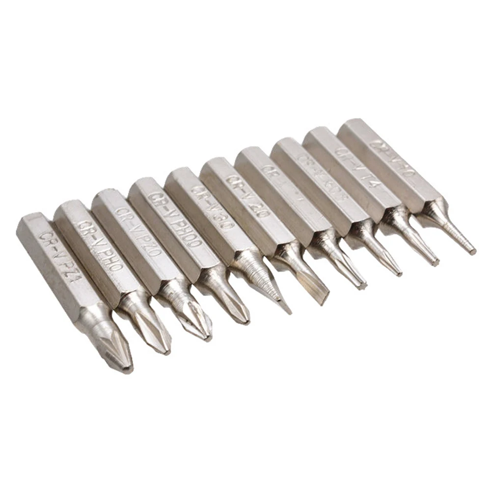 10Pcs Bit Set Professional Wearproof Durable Cross Security Screwdriver Bits Set Practical for Manual Electric Use