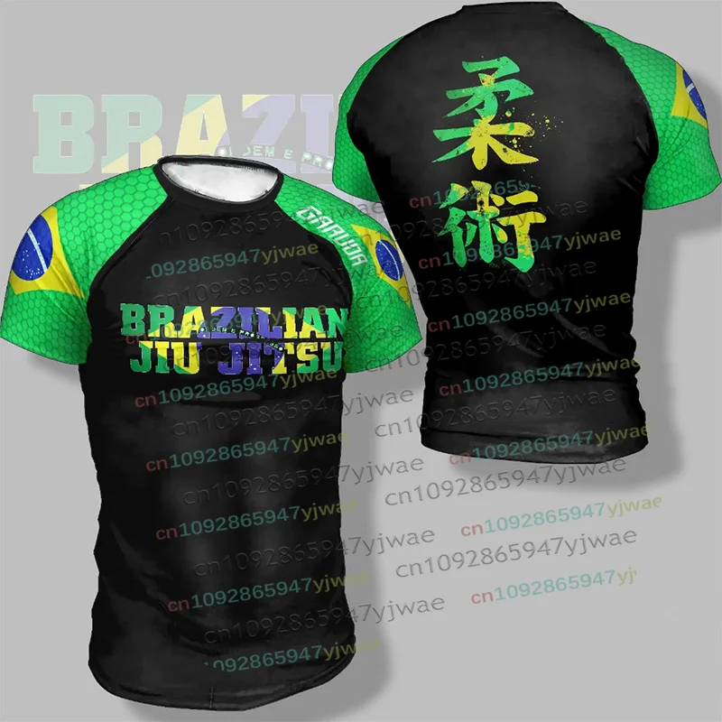 2026 Herren Brazilian Jiu Jitsu T-Shirt Grappling Kurzarm Sport-Top Fitness Gym Training Schnelltrocknende Sportbekleidung Lässige Strand-T-Shirts – Detail 13