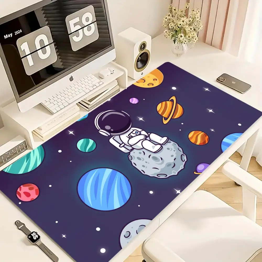 

Коврик для мыши с изображением астронавта в стиле аниме XL, компьютерные аксессуары, офисные игровые настольные коврики, противоскользящие игровые клавиатуры, коврики для мыши XXL, настольные коврики 40X90