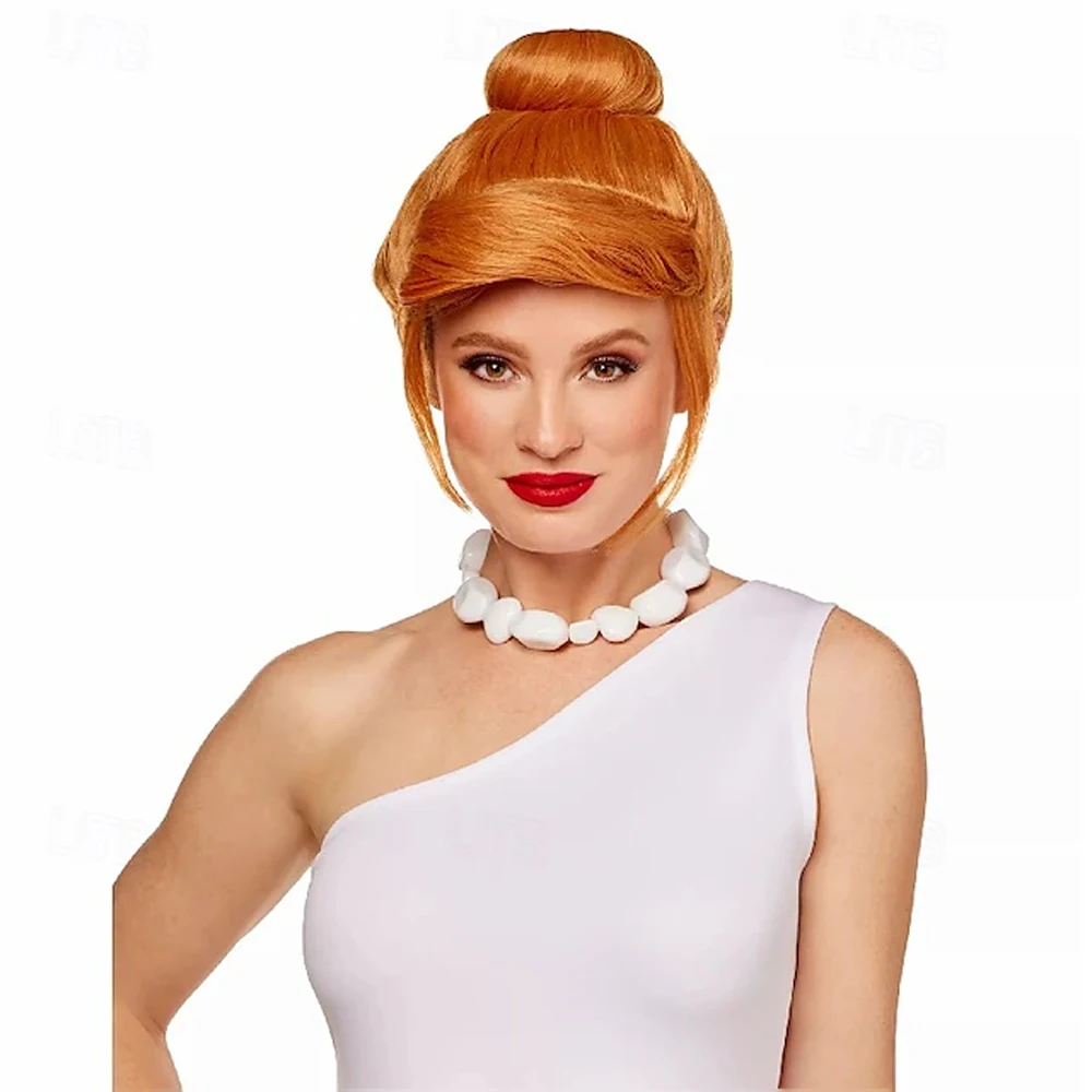 HAIRJOY Synthetic Hair Wilma Flintstone Wig Halloween Cosplay Party Wigs