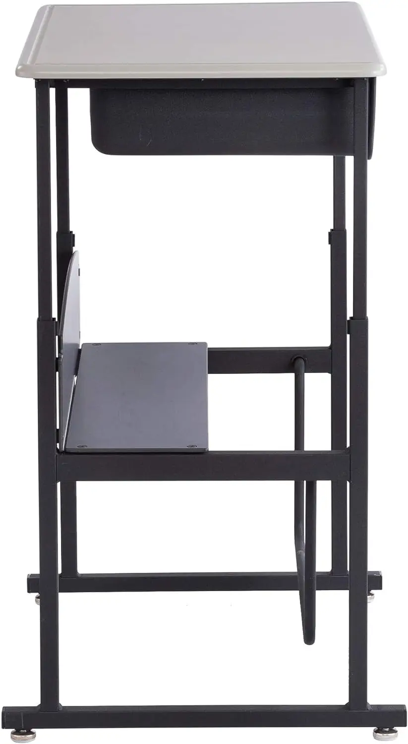 Stand-Up Desk e ADHD Footrest Bar, Desktop Standard, Kids Standing Desk, sem Book Box e Pêndulo Swinging, Fidgeting Bar