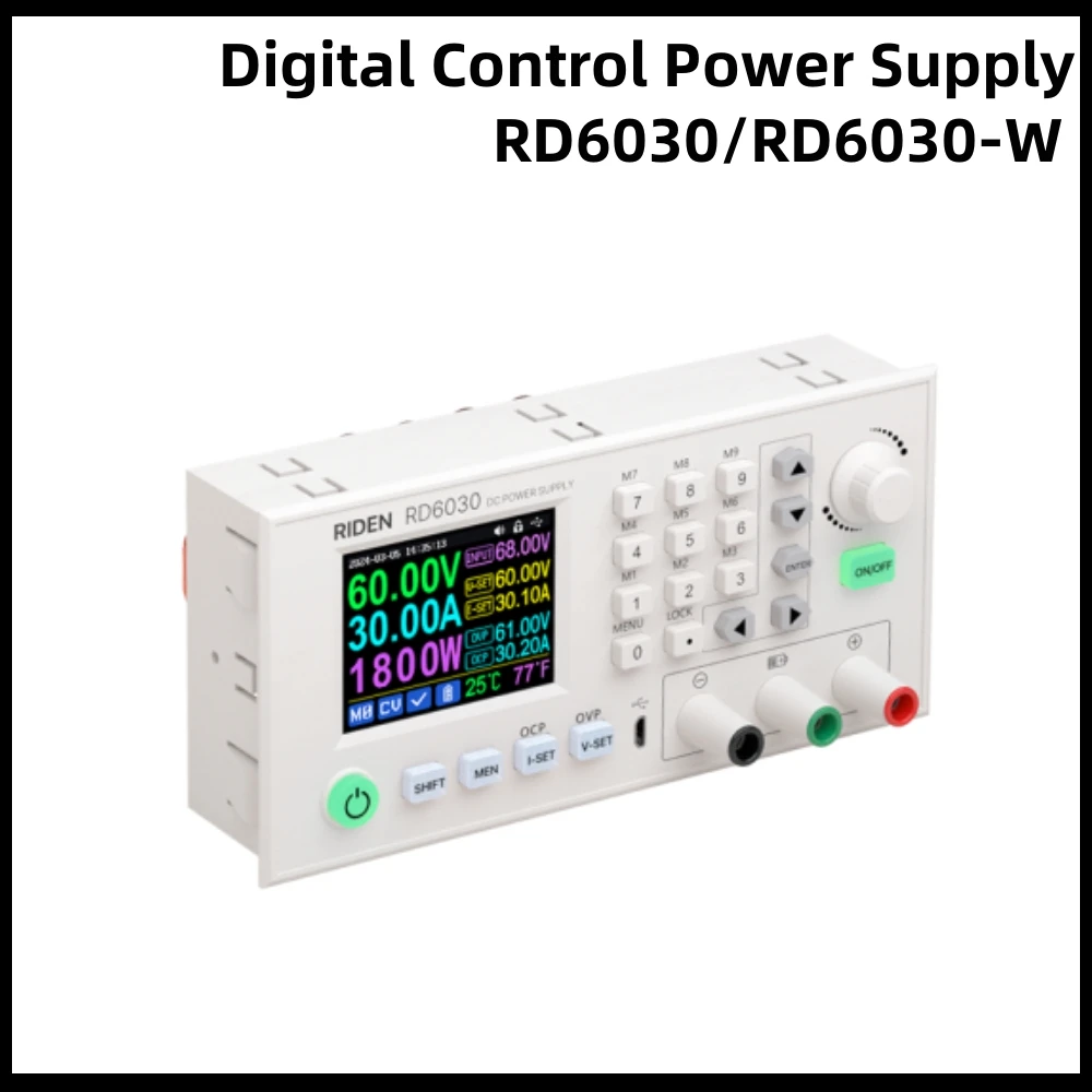 RD6030 RD6030W 60V 30A DC Adjustable Step Down Voltage Bench Regulated Power Supply Buck Converter Battery Charging&1500W PSU