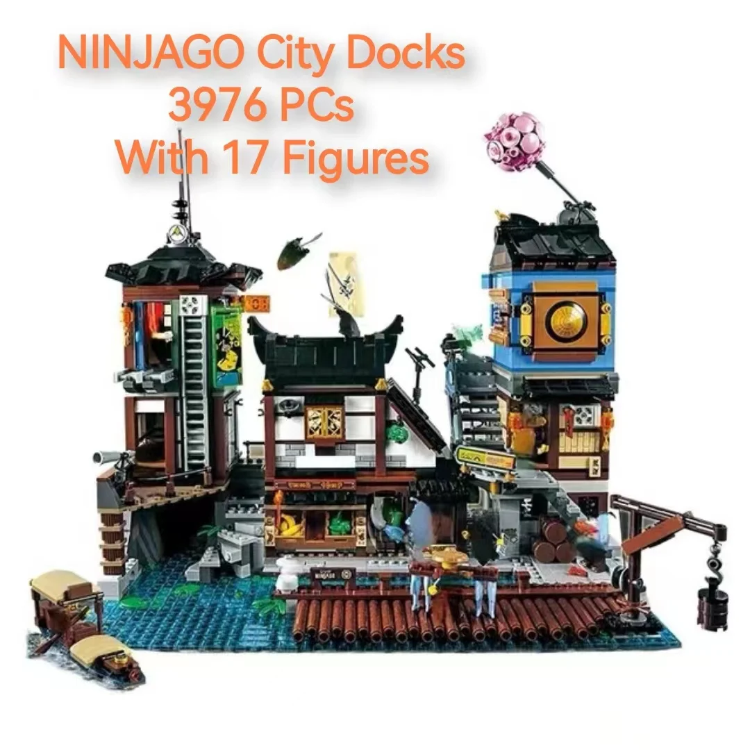 

3553PCS NINJA City Docks Building Blocks Bricks Model Compatible 70657 06083 christmas Birthday Toys Gifts