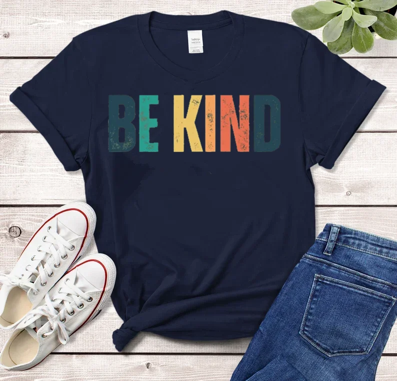 Choose Kindness Cute Teacher Be Kind Crewneck Positive Affirmation Group Teacher Shirts Short Sleeve Top Tees 100% Cotton goth