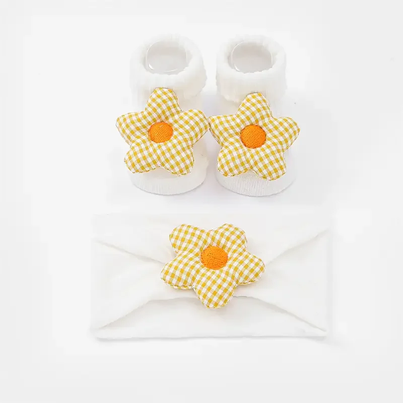 Baby Flower Socks + Hairband Set