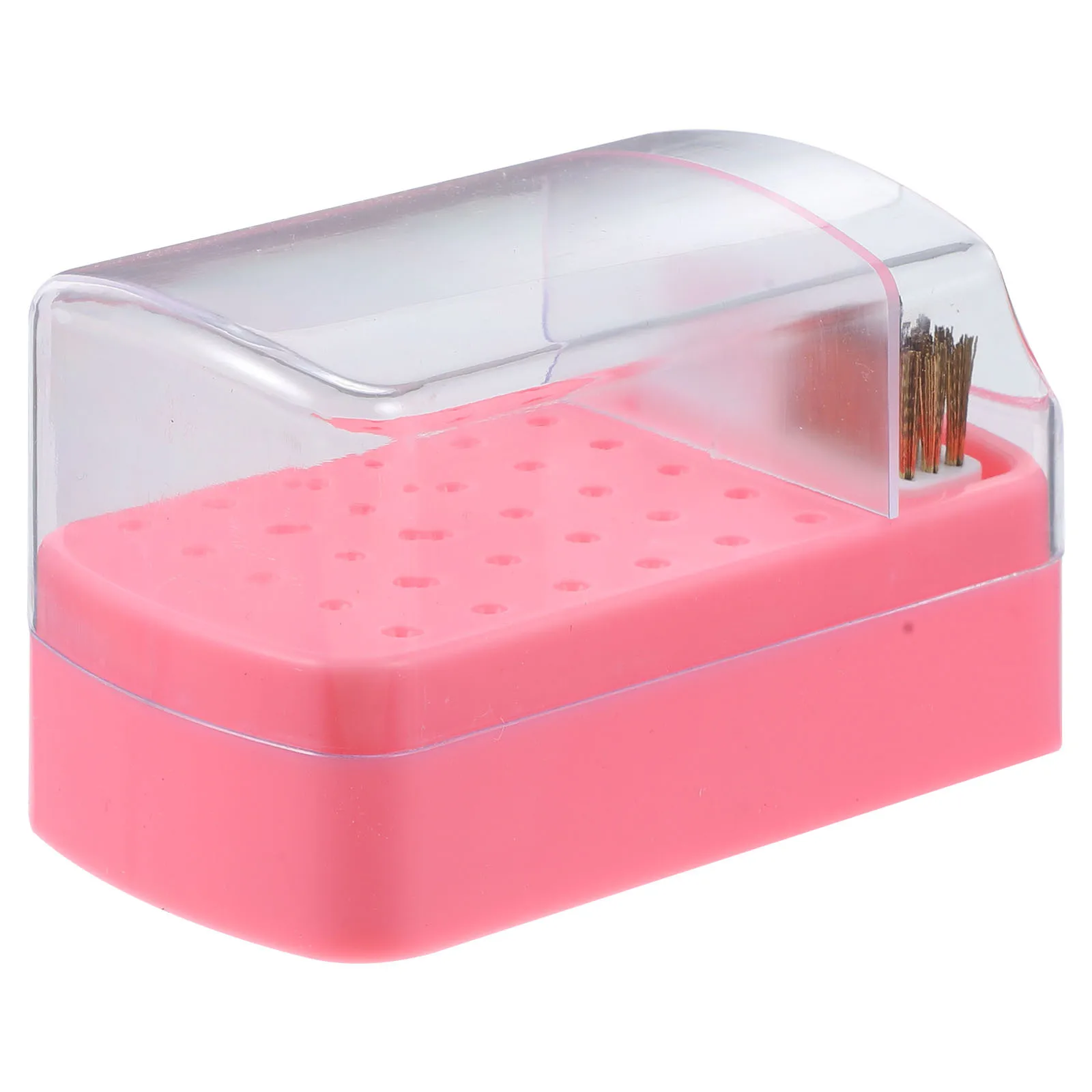 Nagelboren Opbergdoos Doorzichtig plastic 30-gaten Organizer Manicure Polijstkophouder Nagelsalon Gereedschapsopbergdoos