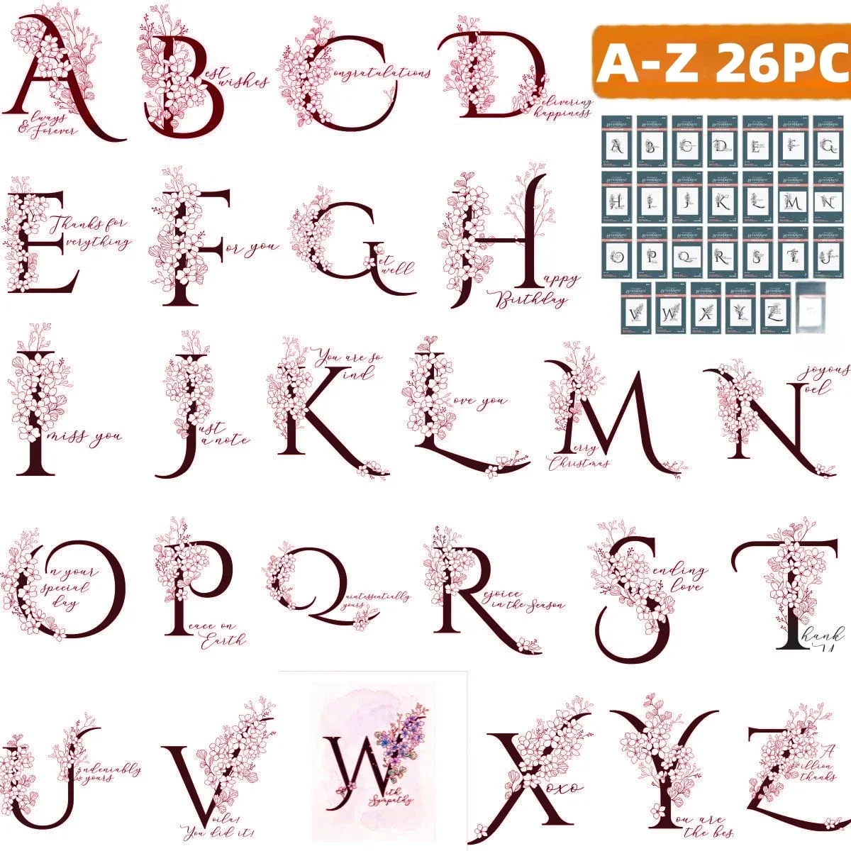 

26pc Alphabet Cutting Die Press Plate for DIY Making Card Scrapbook Embossed Paper Album Craft Supplies Template Decoration 2025