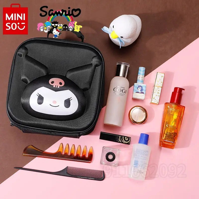 MINISO Kulomi New Cosmetic Bag Luxury Brand Cartoon Fashion Handheld Portable Women Cosmetic Bag Large Capacity Travel Wash Bag