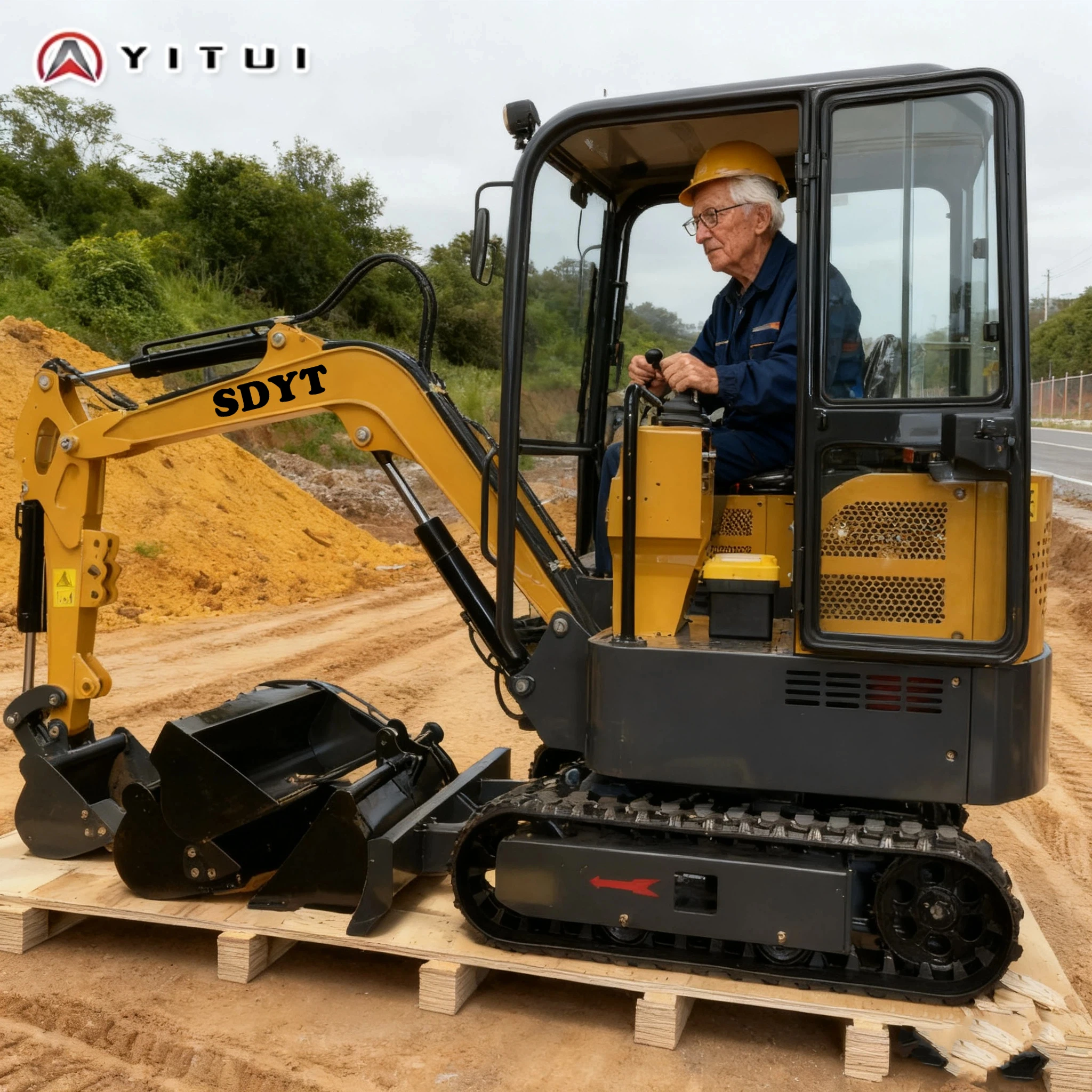 Mini Excavator Customized For Winter 1.2 Ton Operations Trenching Deep Digging Depth 3 Meters Kubota Engine Strong Digging Force