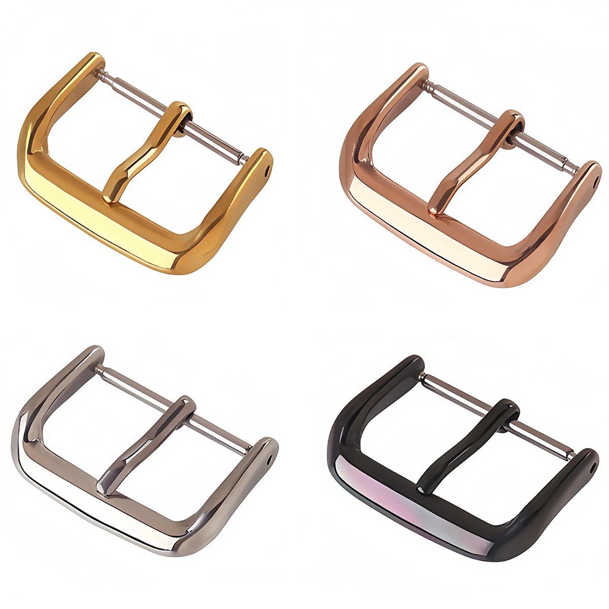 1-3 uds hebilla de reloj correas de reloj de acero inoxidable botón Pin cierre hebilla de repuesto 8/10/12/14/16/18/20/22/24mm accesorio de relojes