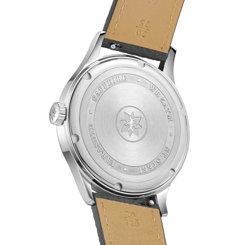 FARASUTE マニュアル機械式メンズ腕時計カモメムーブメント Sappnt サファイアクリスタルビジネス防水レギュレーター男性腕時計リロイ