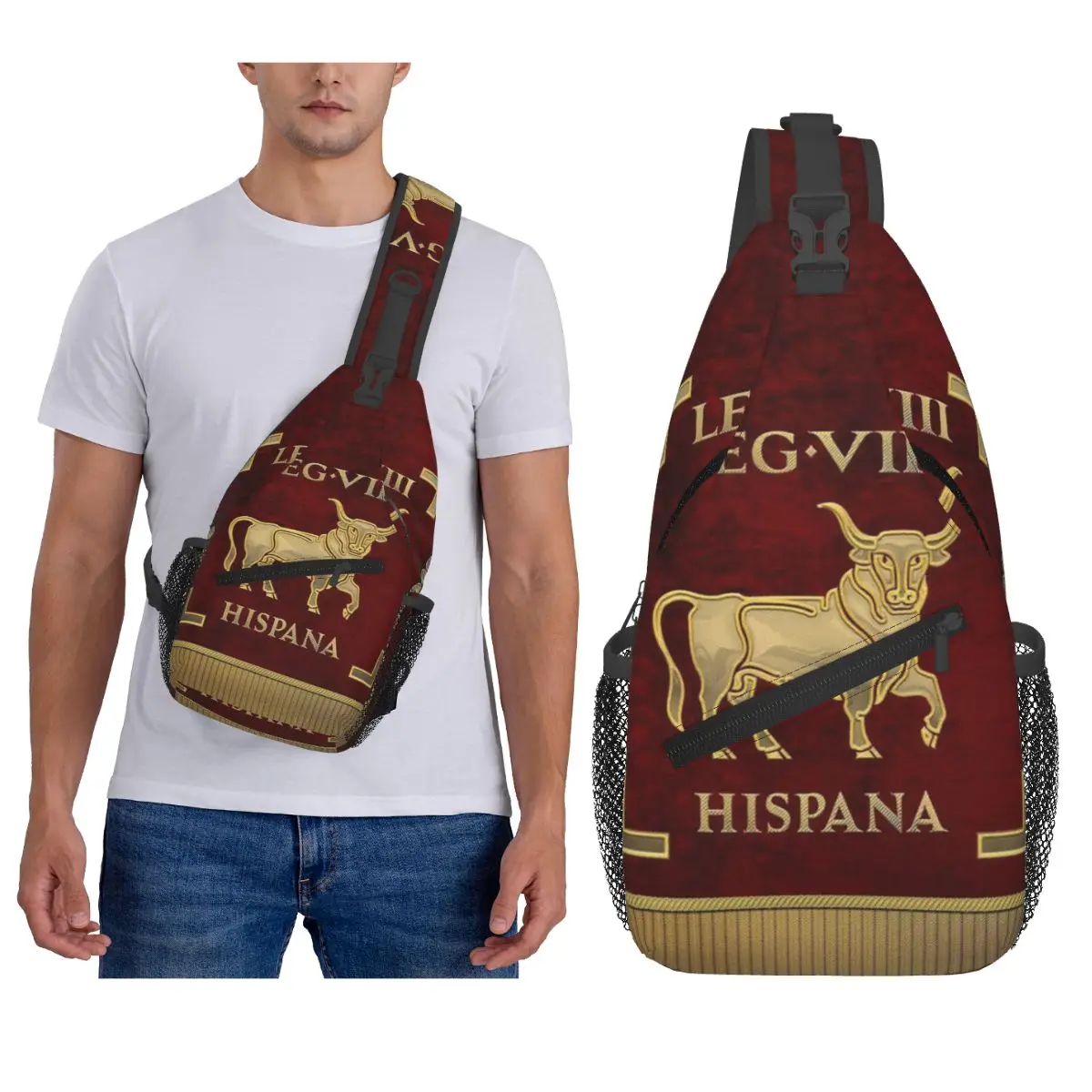 

Испанский 9-й легион Vexillum Of Legio IX Hispana нагрудная сумка мужской рюкзак через плечо на слинге нагрудная сумка рюкзак сумка на плечо