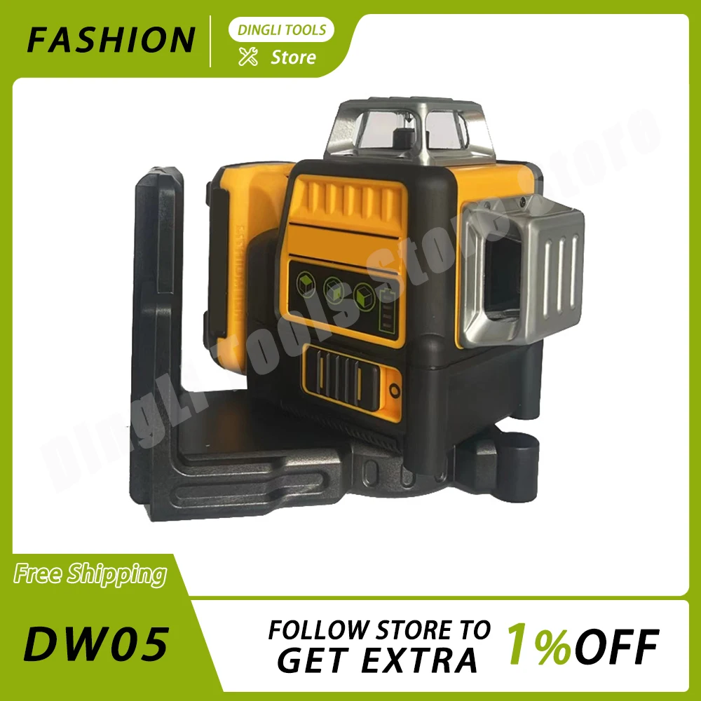 Dewalt Dw05 360 Degree Vertical 12v Lithium Battery 12 Lines Laser Level Horizontal Green Light Level Meter Custom Outdoor Tools