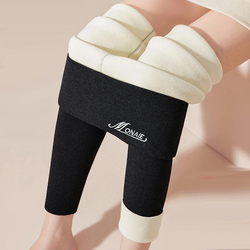 Leggings de ioga sexy para mulheres, calças justas de lã para senhoras, calcinha forrado, termoisolante quente, veludo quente, meia-calça grossa,