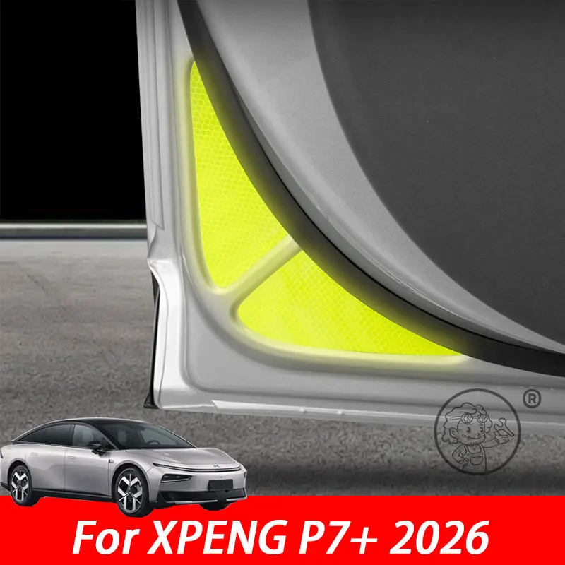 

For XPENG P7+ 2026 2027 car interior parts Anti rear collision warning sticker for front bumper of door accessories