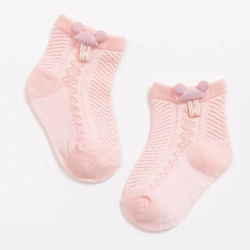 

New Breathable Boneless Baby Socks Solid Color Spring and Summer Newborn Stockings Cotton Thin Mesh Socks