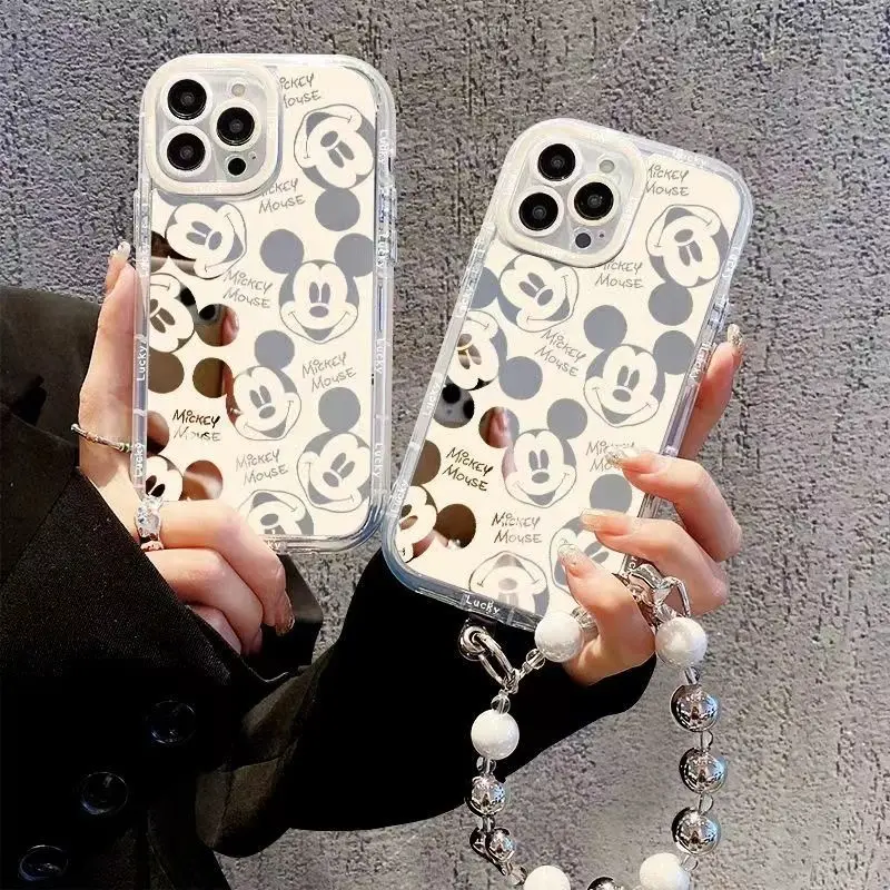 Disneys Mickeys Minnies Mouses Cartoon Head Phone Case For iPhone 15 14 13 12 11 Pro Max 7 8 Plus XR XS MAX Y2K Cute Back Cover