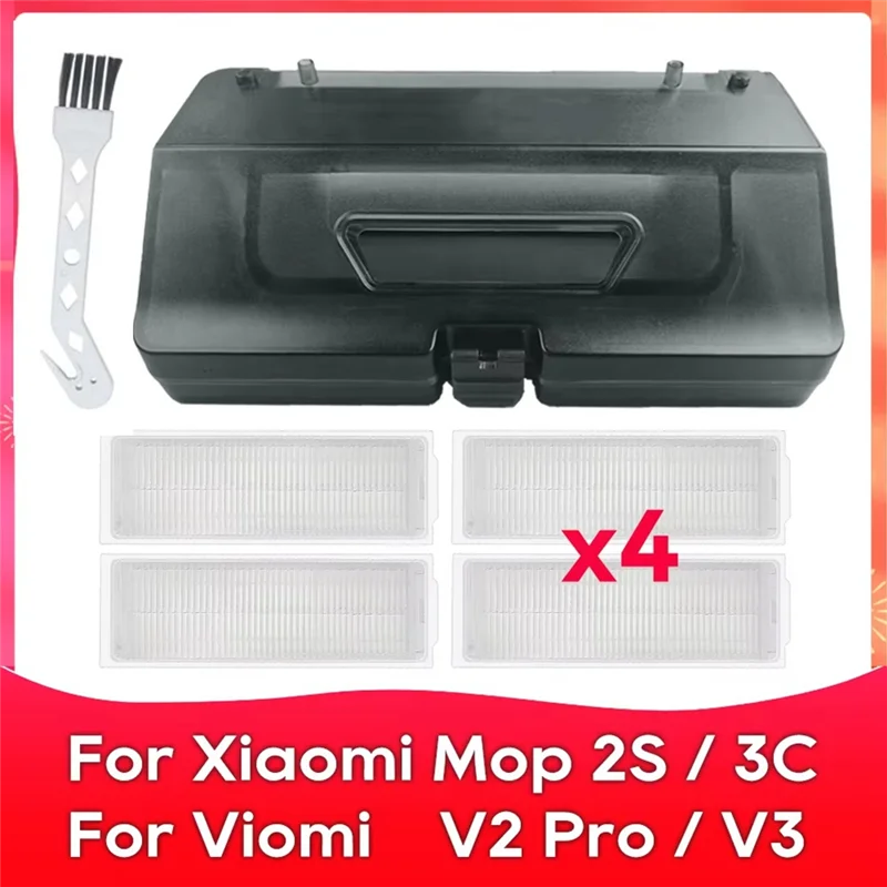 Xiaomi Mijia Mop 2S、Mop Pro STYJ02YM、S10、S12、3C、VIOMI V2、V3ロボット掃除機アクセサリー用A83G-2一体型水タンクダストボックス