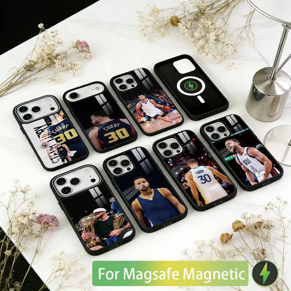 

Basketball Star Stephen Curry Phone Case For iPhone17,16,15,14,13,12,11 Plus,Pro Magnetic For Magsafe Wireless Charging