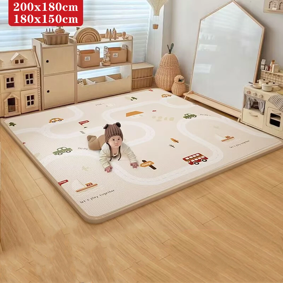 

200cm*180cm/180x120cm Baby Play Mat Toys for Children Rug Playmat Developing Mat Baby Room Crawling Pad Folding Mat Baby Carpet