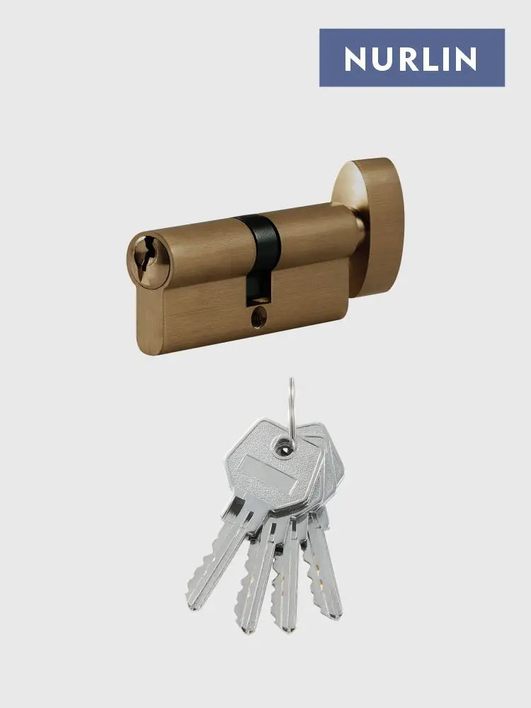 NURLIN brass European style lock cylinder key EU profile
