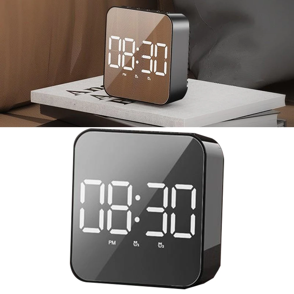 

Battery Powered LED Alarm Clock Multi-Function Clock Power Saving Mode Snooze Function 7 Modes Dual Power Options Night Mode