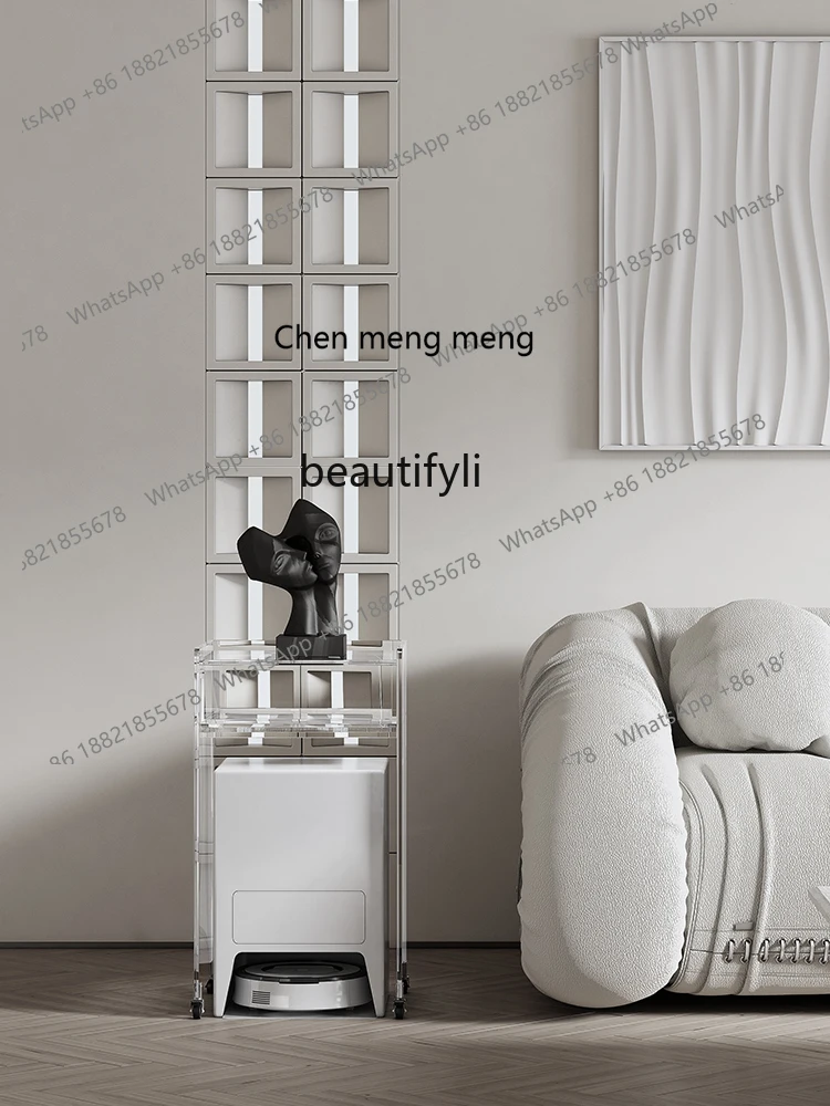 X Modern Minimalist Sweeping Robot Storage Rack Mobile Shelf Storage Rack Furniture Living Room