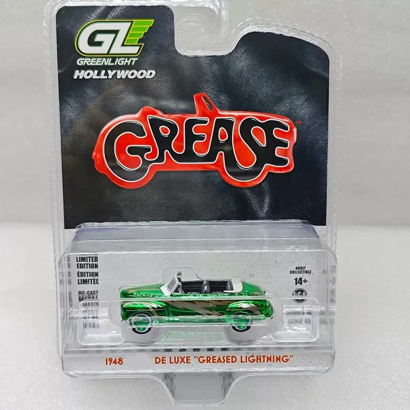 

Greenlight 1:64 1948 De Luxe Convertible Electroplated Green Alloy Car Model Static Collection Decorated Holiday Gifts Toys