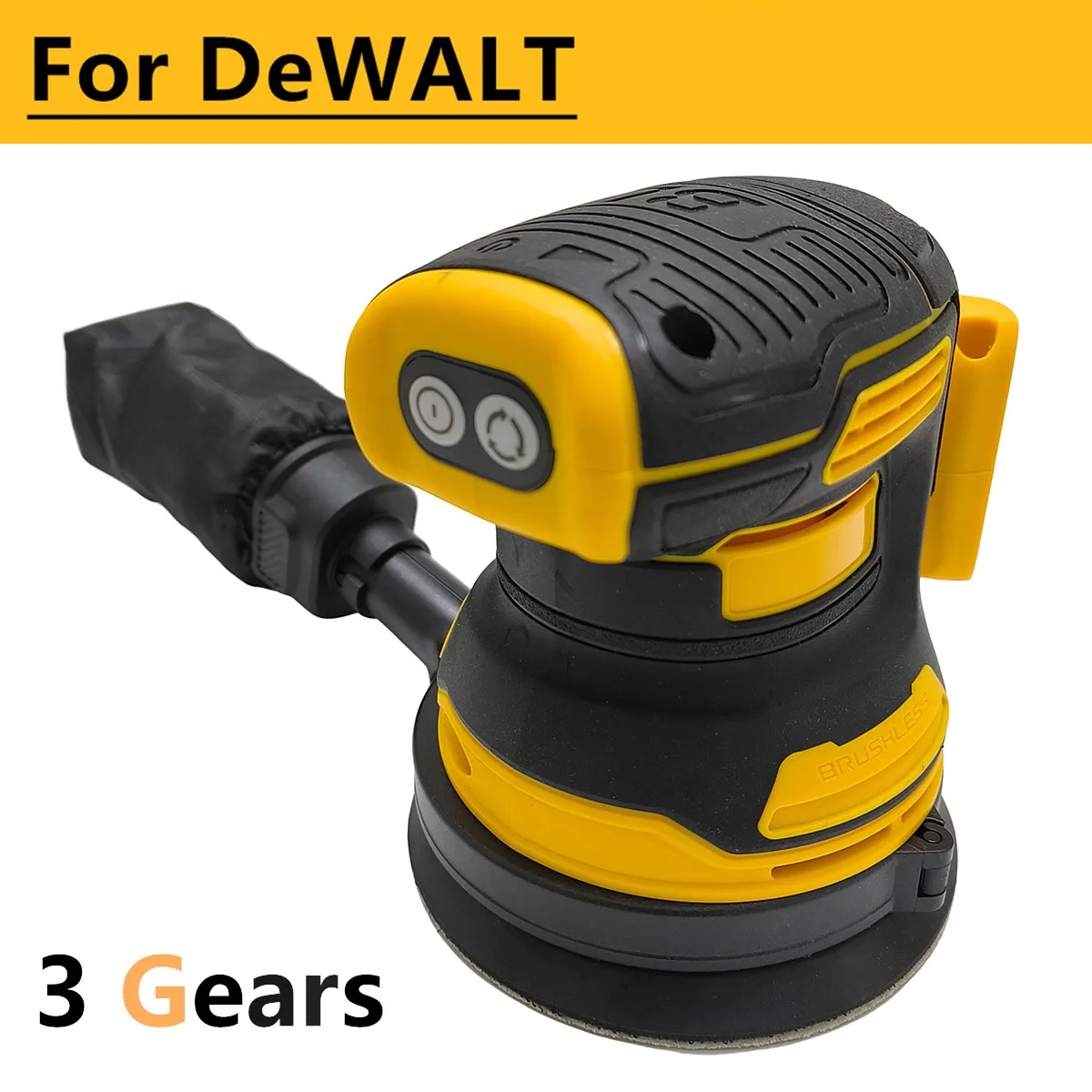Brushless Random Orbit Sander 3 Speed 120000rpm Strong Dust Collection Cordless Sanding Polisher For DeWALT 20V Battery