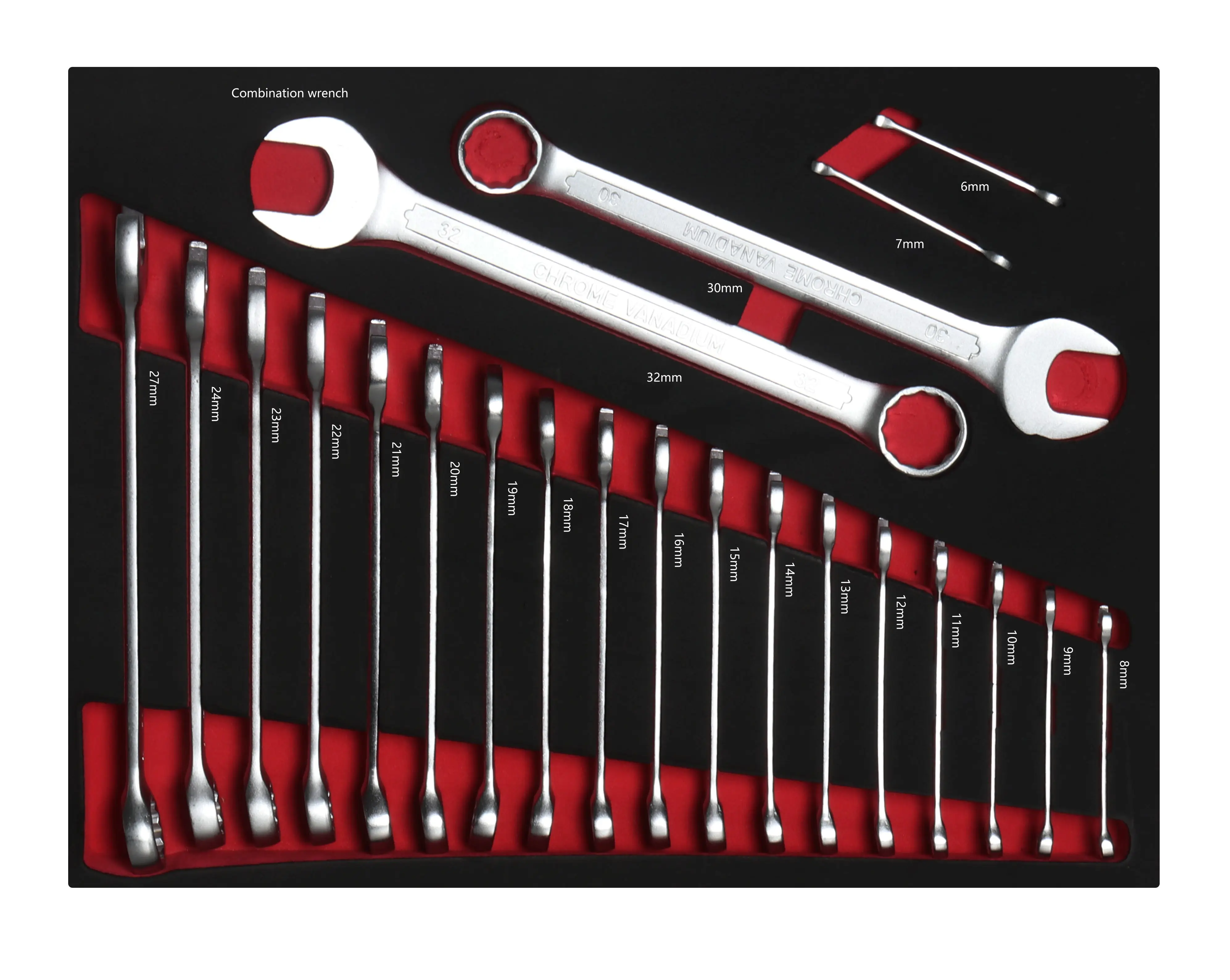 22PCS Tool Set EVA 7 Drawer  Mechanic Tool Trolley Workshop Cabinet Flexible Socket Wrench Tool Set