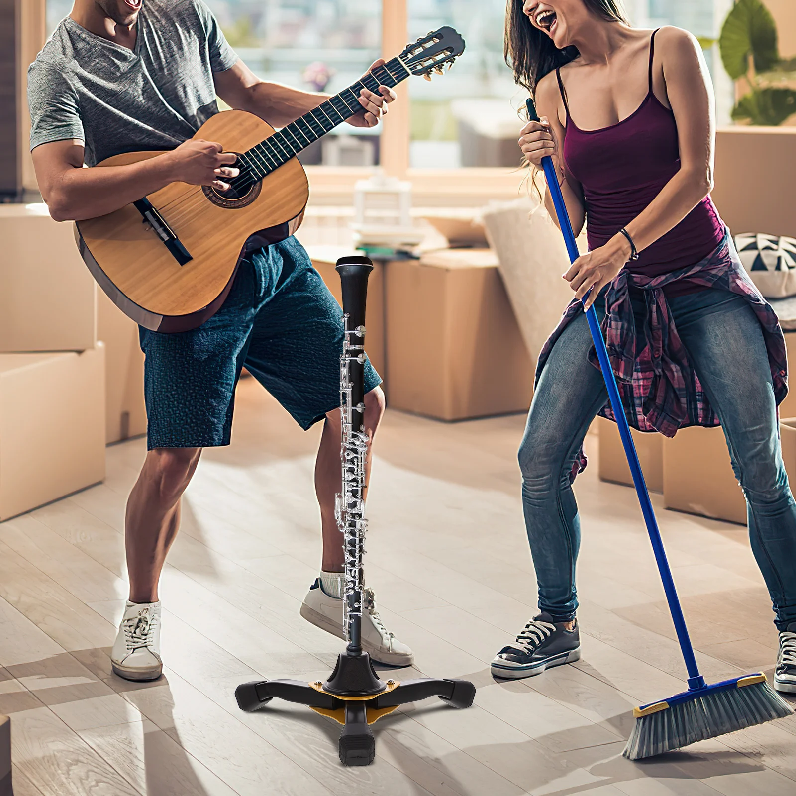 

Musical Instrument Stand Clarinet Bracket Instruments Tripod Oboe Iron Accessories