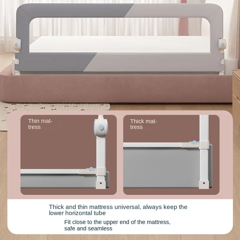 150cm Baby Guardrails Bed Rails Handrail Bed Safety Children Bed Safety Rails Bed Rail Guard for Kids Fall Protection