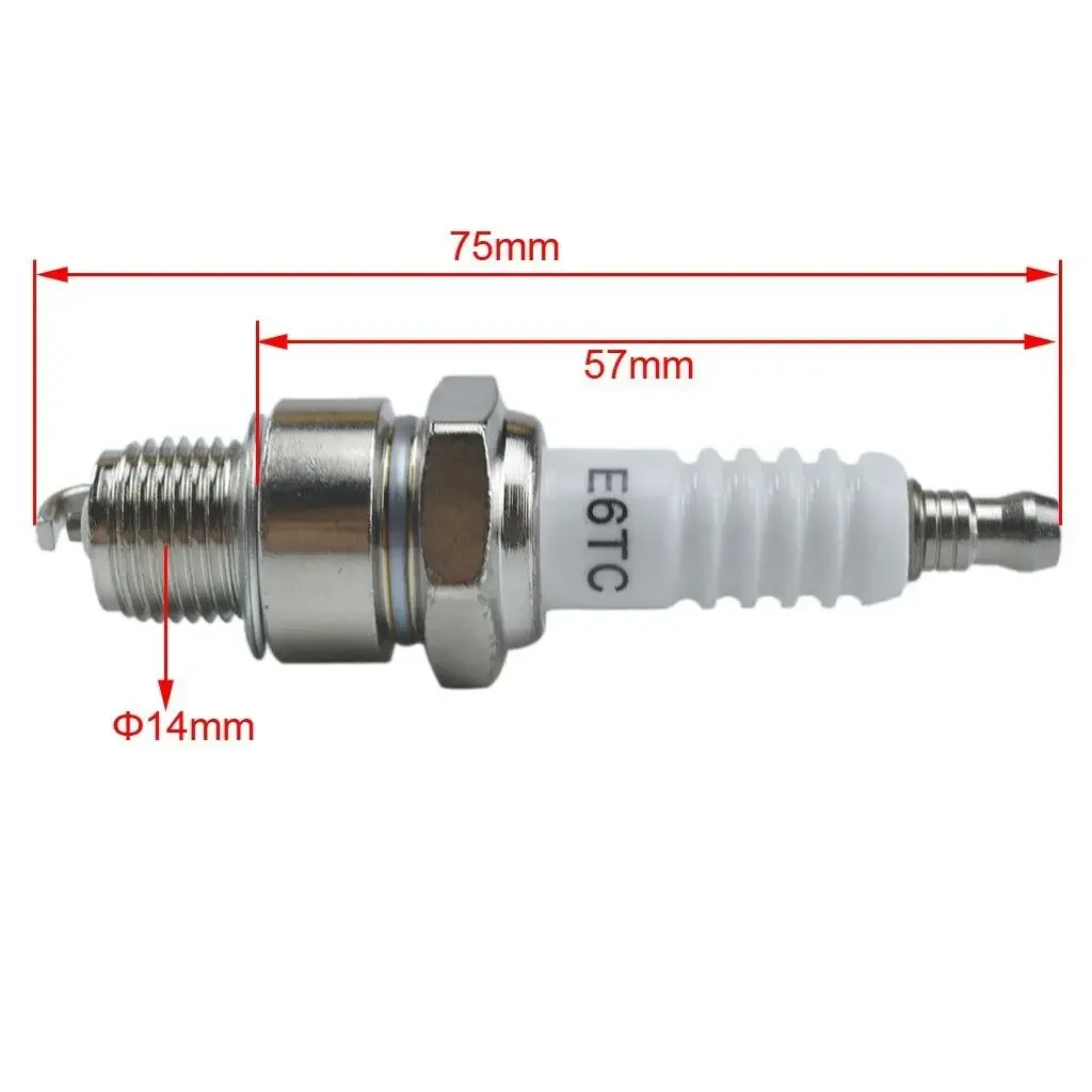 E6TC Spark Plugs For 80cc 60cc 49cc 2 Stroke Bicycle Motorized Bike Engine Lawn Mower