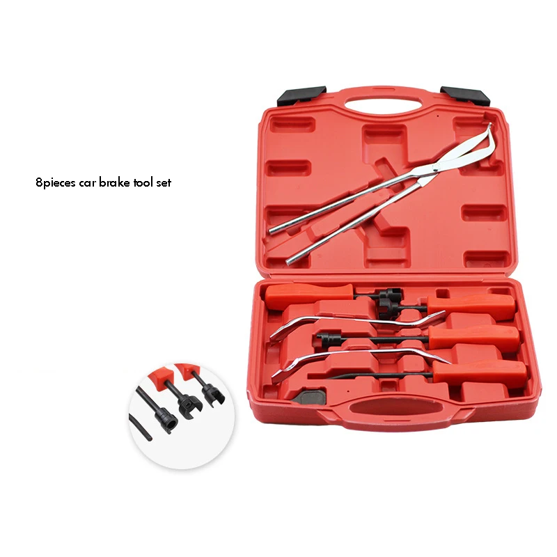 

8Pcs/Set Brake Service Repair Tool Spring Remover Installer Drum Brakes Puller Kit Drum Brake Master Tool For Universal Repair