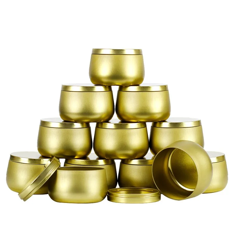 24 Pack of Gold Candle Tins 4 oz with Lids Premium Bulk Candle Containers for Arts,Crafting,Storage,and Candle-Making Essentials